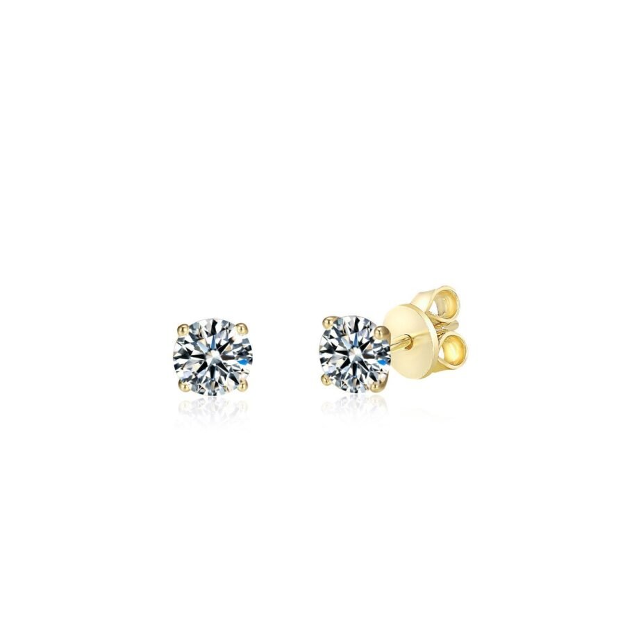 Martini pair, diamond earrings. 0.50 14 carat gold. 4 prongs, rose gold. natural diamond suitable for women,girls and babies. gift for her. - Image 8