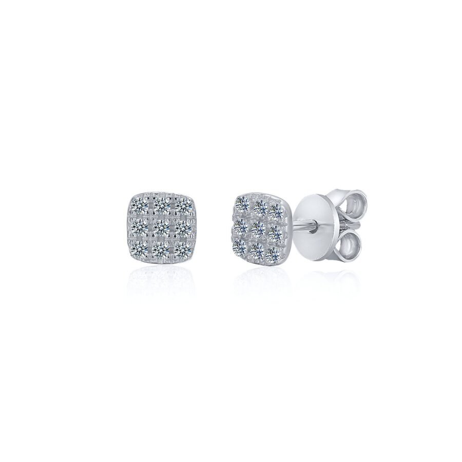 Yellow gold and diamond earrings. 0.26 carat. 14K gold. Natural diamond earrings. Suitable for women and girls. gift for love. - Image 10