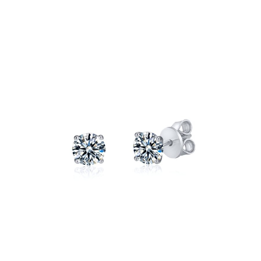 Martini model.Earrings for men. 0.92 carat.(D Color VVS1 Clarity) lab grown diamonds earrings.14k .4 prongs.  gift for him. - Image 6