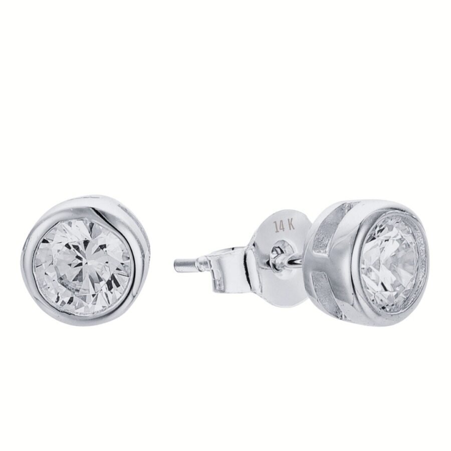 Diamond earrings. 0.58 carat, solid gold 14 carat, yellow gold second or third hole,pair or single,diamond plates,gift for wife.gift for her - Image 8