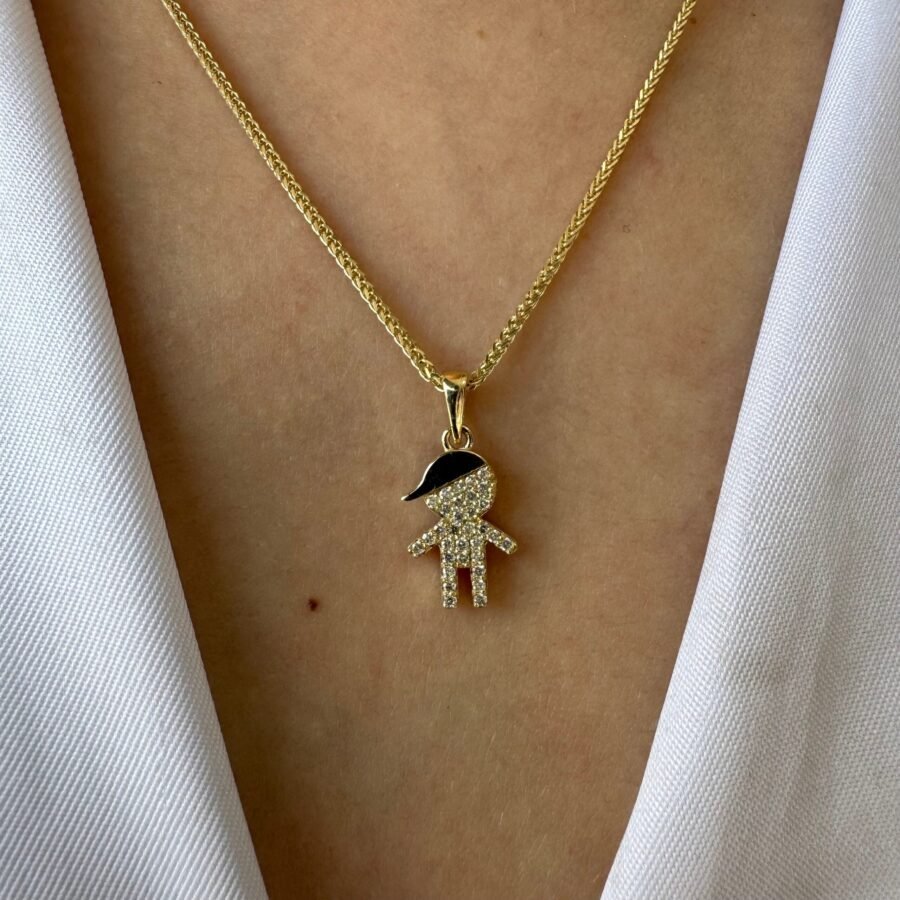 Natural diamond necklace. 14K gold. Girl and children, refined minimalist pendant necklace,  gift for daughter.  gift for Bat Mitzvah - Image 5