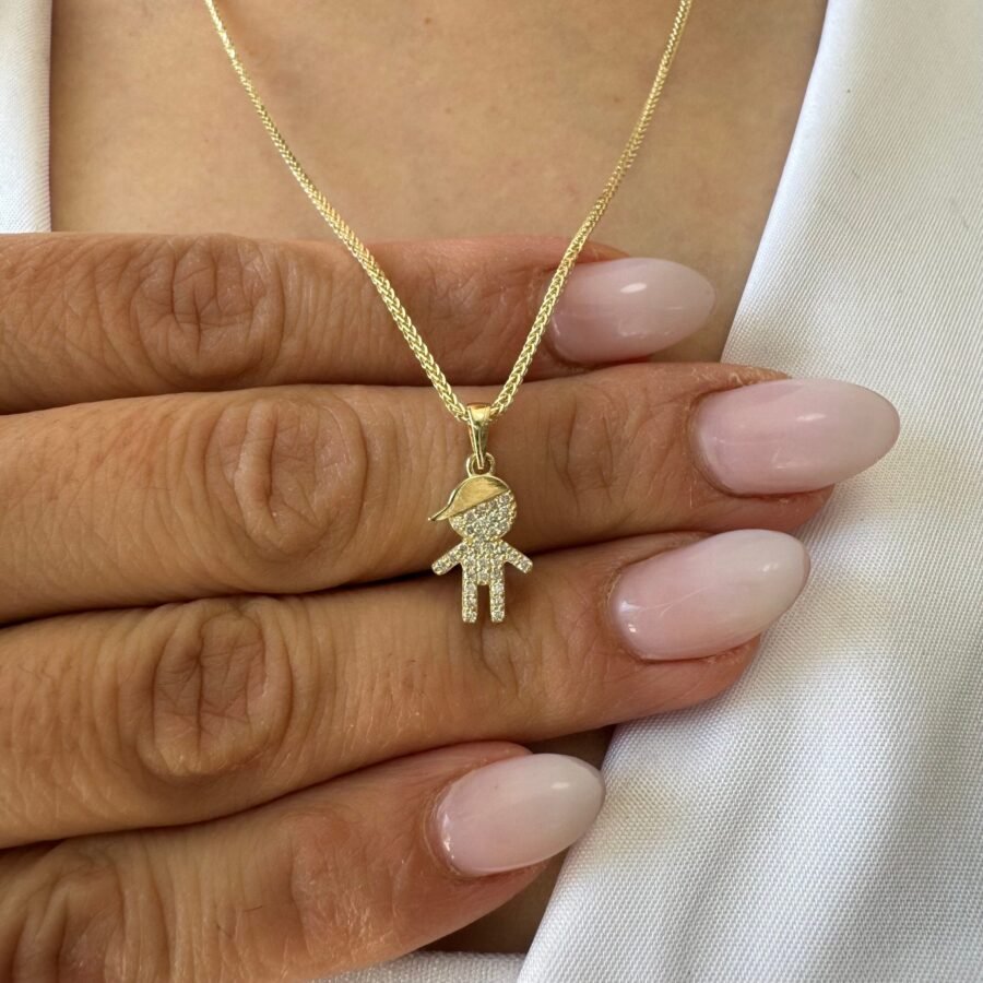 Natural diamond necklace. 14K gold. Girl and children, refined minimalist pendant necklace,  gift for daughter.  gift for Bat Mitzvah - Image 4