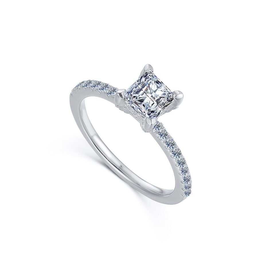 Diamond Ring, 1.10 carat,( E Color VVS2 Clarity) Cushion model Wedding Ring, Lab Grown Diamond, Anniversary Gift, Ring for Her. - Image 9