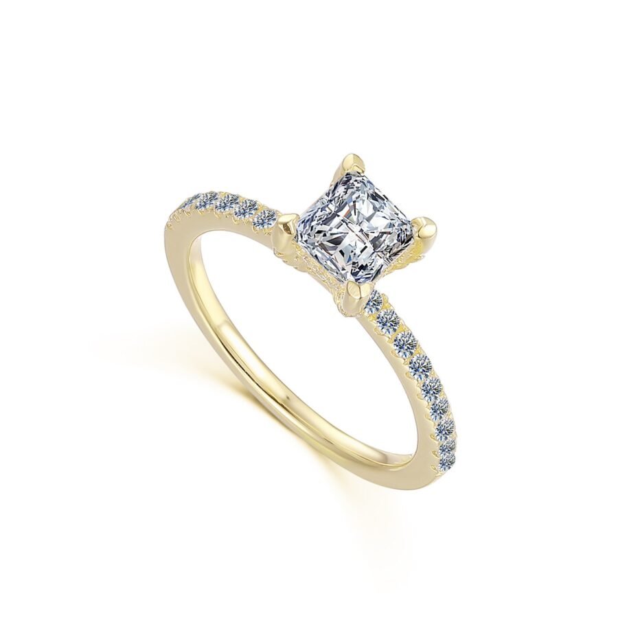 Diamond Ring, 1.10 carat,( E Color VVS2 Clarity) Cushion model Wedding Ring, Lab Grown Diamond, Anniversary Gift, Ring for Her. - Image 8