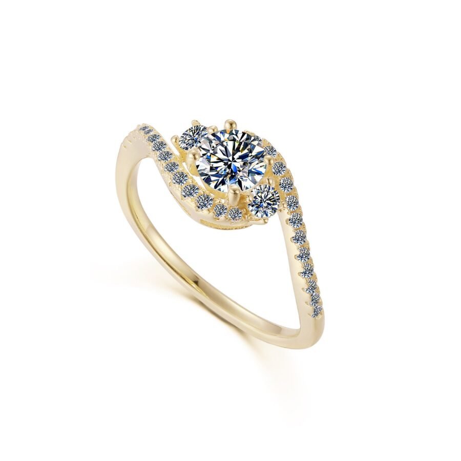 Ring Gold Bridal Rings Ring Solid Gold Engagement.1.00 carat,( E Color VVS2 Clarity) Solitaire Ring for Women Band Ring Diamond Promise - Image 7