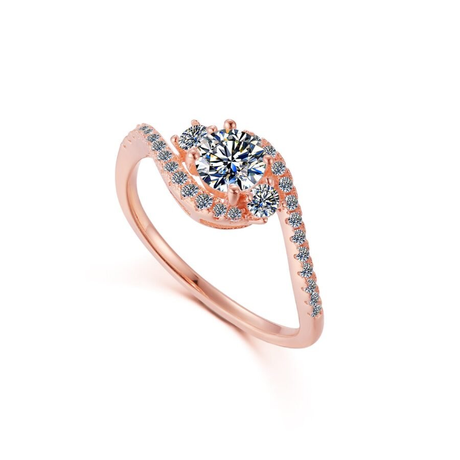 Ring Gold Bridal Rings Ring Solid Gold Engagement.1.00 carat,( E Color VVS2 Clarity) Solitaire Ring for Women Band Ring Diamond Promise - Image 8