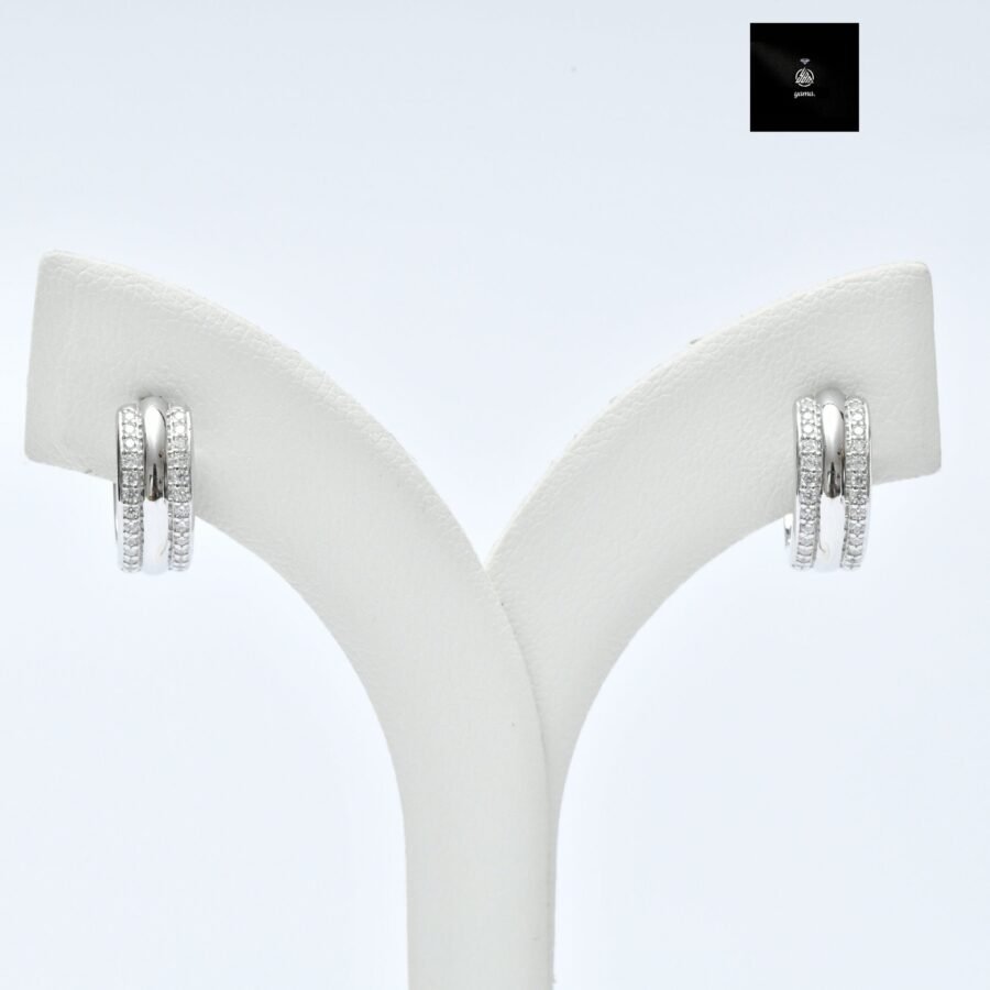 Hoop earrings, natural diamonds,0.52 carat,Haji earrings solid gold 14 karat, natural diamond hoop earrings. - Image 7