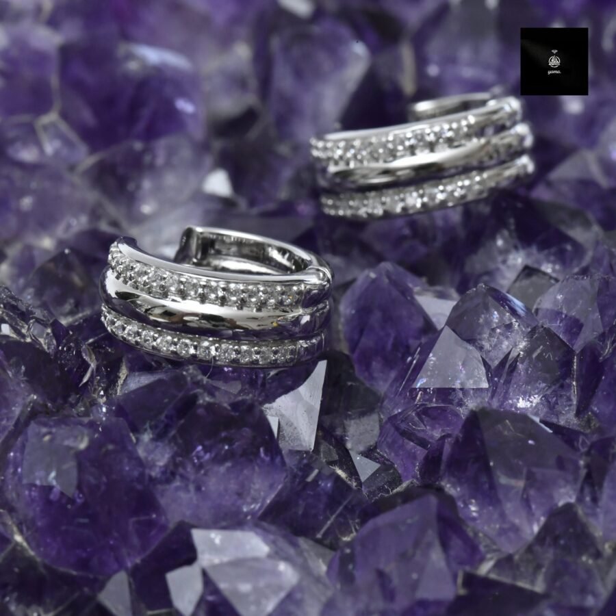 Hoop earrings, natural diamonds,0.52 carat,Haji earrings solid gold 14 karat, natural diamond hoop earrings. - Image 10