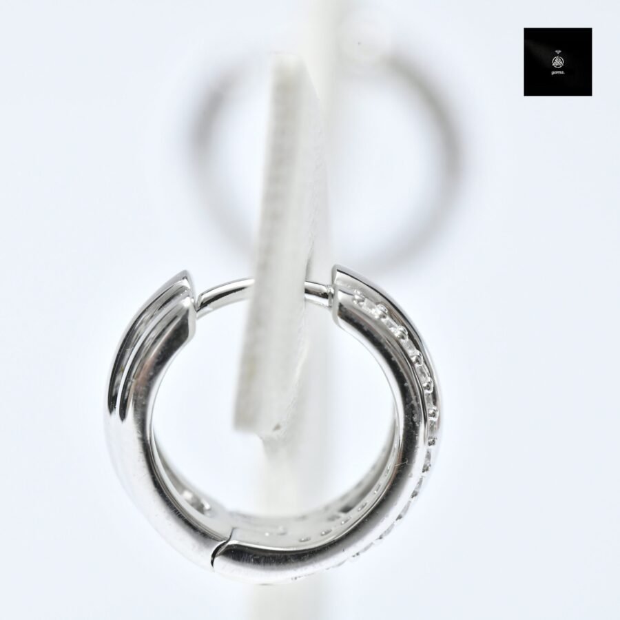 Hoop earrings, natural diamonds,0.52 carat,Haji earrings solid gold 14 karat, natural diamond hoop earrings. - Image 6