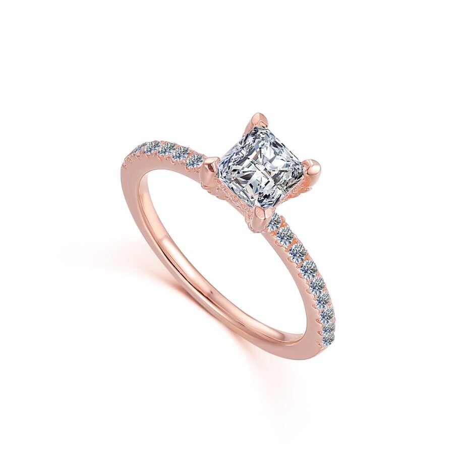 Diamond Ring, 1.10 carat,( E Color VVS2 Clarity) Cushion model Wedding Ring, Lab Grown Diamond, Anniversary Gift, Ring for Her. - Image 10