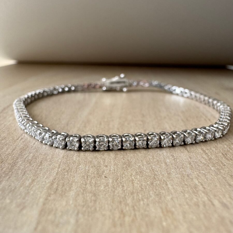 Luxury 2.63 Carat Lab Grown Diamond 2.63 Carat Diamond Tennis Bracelet 14K Gold, Tennis Bracelet, Bracelet, Mothers Gift. gift for woman. - Image 9