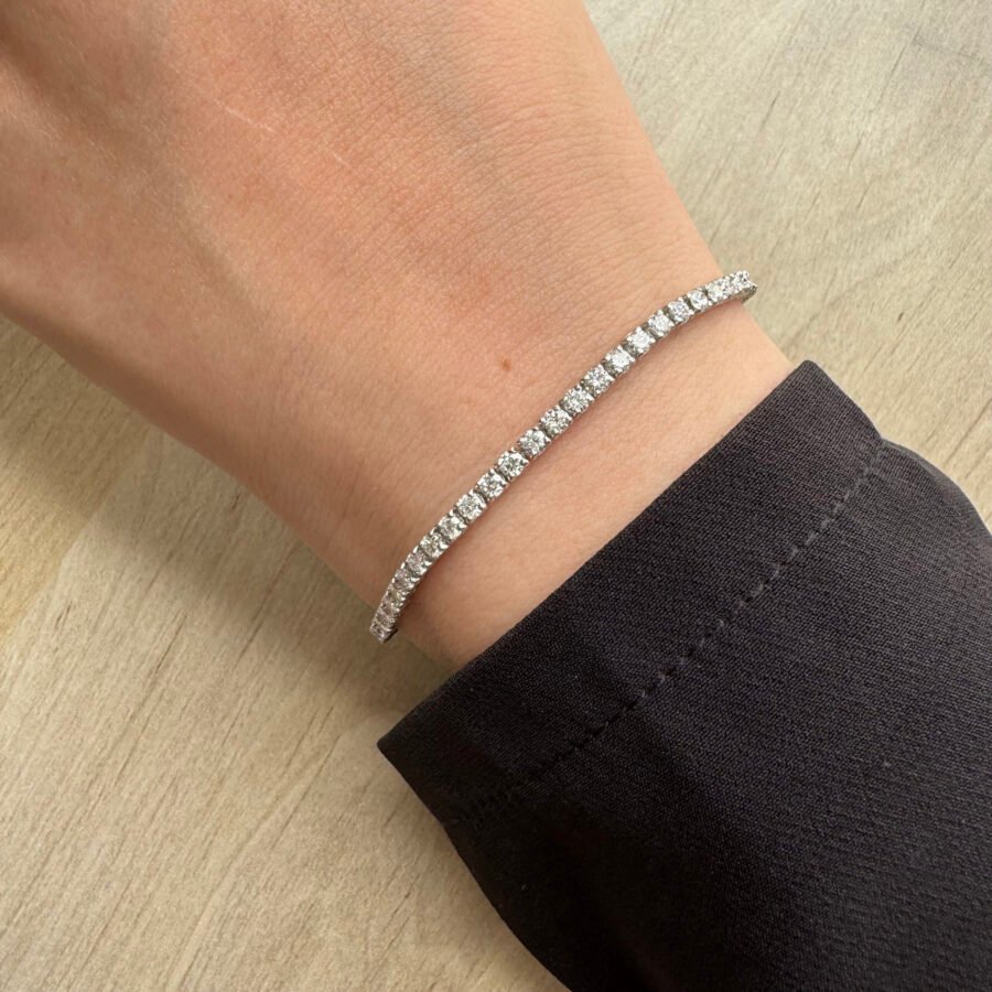 Luxury 2.63 Carat Lab Grown Diamond 2.63 Carat Diamond Tennis Bracelet 14K Gold, Tennis Bracelet, Bracelet, Mothers Gift. gift for woman. - Image 4
