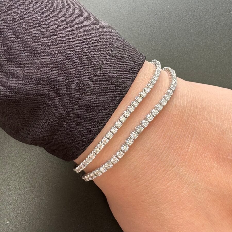 Luxury 2.63 Carat Lab Grown Diamond 2.63 Carat Diamond Tennis Bracelet 14K Gold, Tennis Bracelet, Bracelet, Mothers Gift. gift for woman. - Image 6