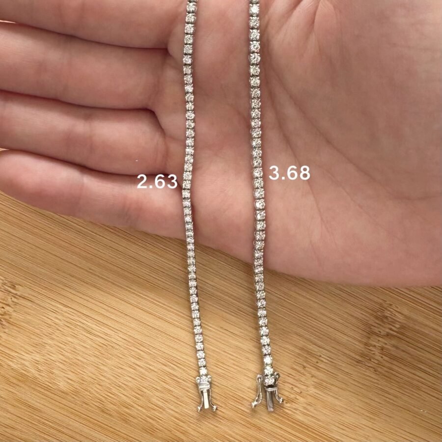 Luxury 2.63 Carat Lab Grown Diamond 2.63 Carat Diamond Tennis Bracelet 14K Gold, Tennis Bracelet, Bracelet, Mothers Gift. gift for woman. - Image 2