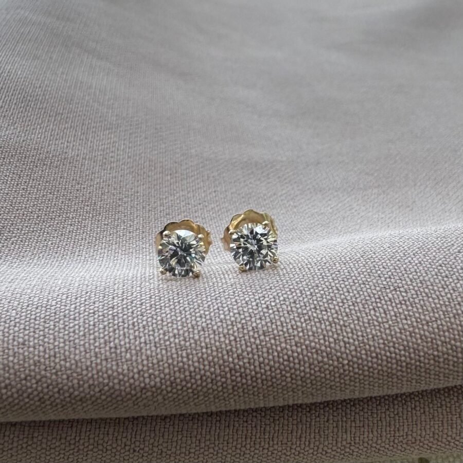 Martini pair, diamond earrings. 0.50 14 carat gold. 4 prongs, rose gold. natural diamond suitable for women,girls and babies. gift for her. - Image 6