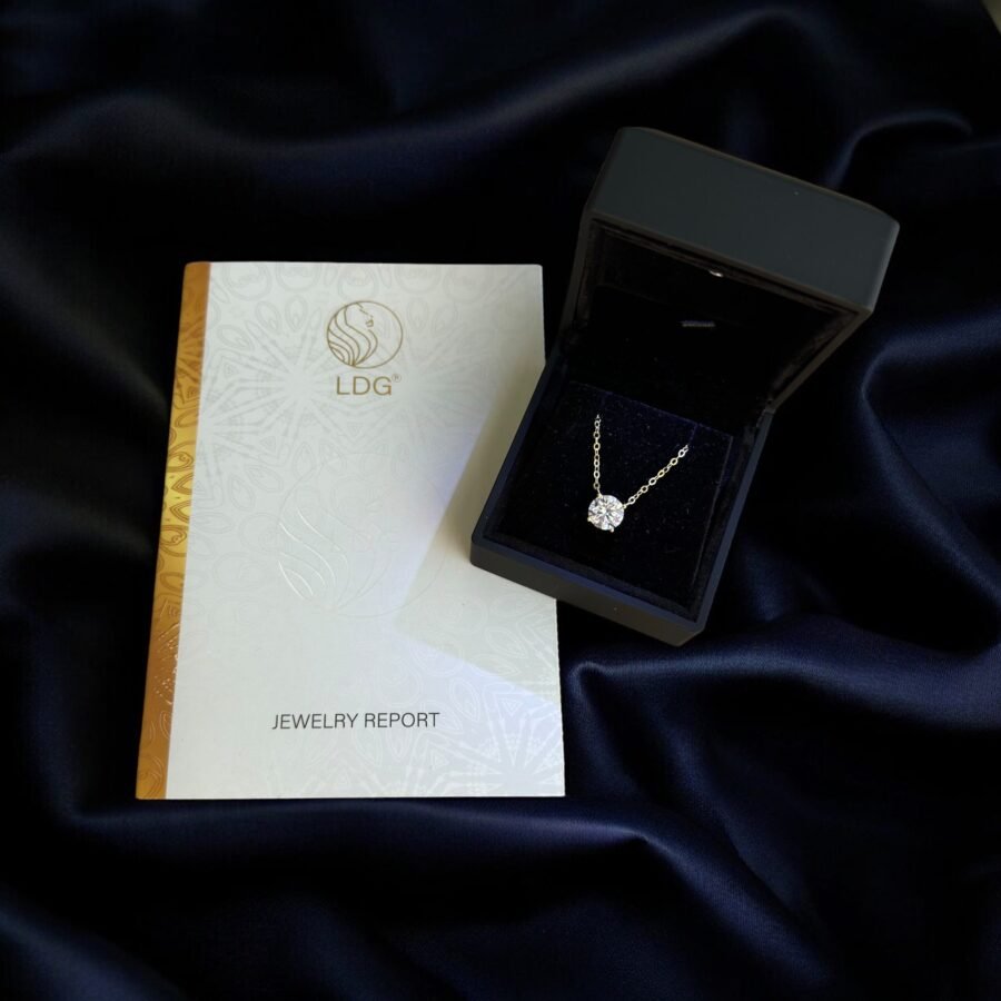2.01 carat diamond necklace,( D Color VVS1 Clarity)  lab-grown diamond.solitaire pendant, 14 carat gold pendant. gift for her - Image 3
