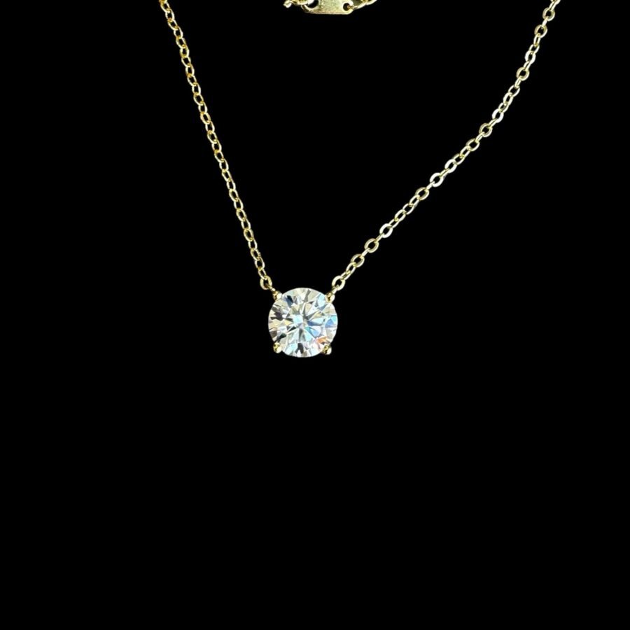 2.01 carat diamond necklace,( D Color VVS1 Clarity)  lab-grown diamond.solitaire pendant, 14 carat gold pendant. gift for her - Image 8