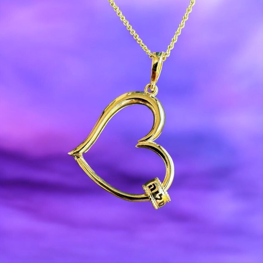 14K Real Gold Open Heart Necklace Women, Delicate Love Pendant, Birthday Gifts Beautiful Jewelry Wife Her Lady Mother Daughters, - Image 9