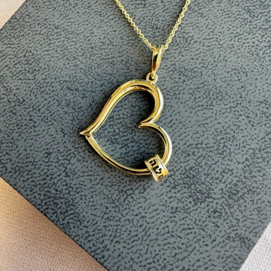 14K Real Gold Open Heart Necklace Women, Delicate Love Pendant, Birthday Gifts Beautiful Jewelry Wife Her Lady Mother Daughters, - Image 7