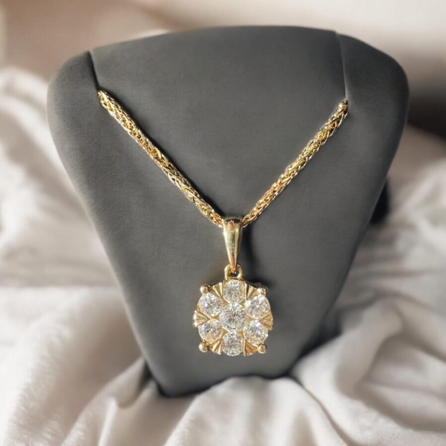 0.50 carat diamond necklace, natural diamond solitaire pendant, 14 carat gold pendant.diamond pendant.