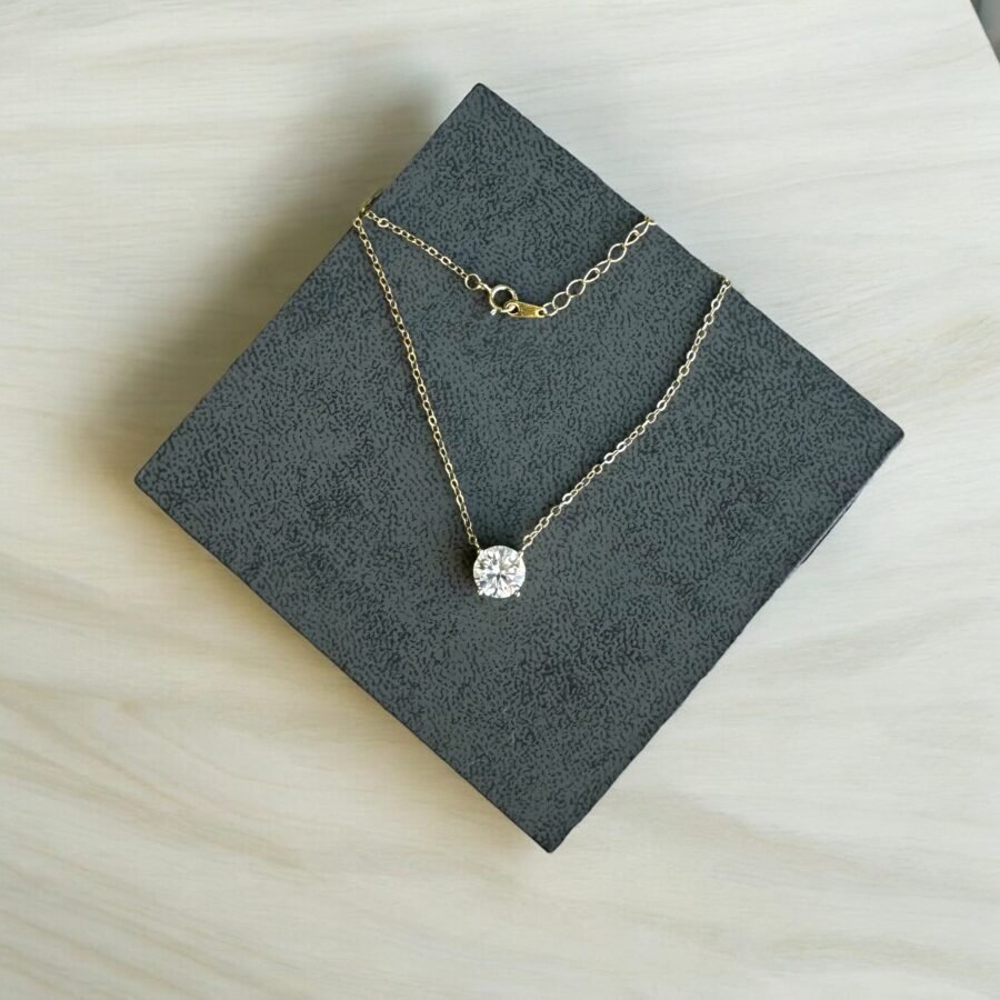 2.01 carat diamond necklace,( D Color VVS1 Clarity)  lab-grown diamond.solitaire pendant, 14 carat gold pendant. gift for her - Image 7
