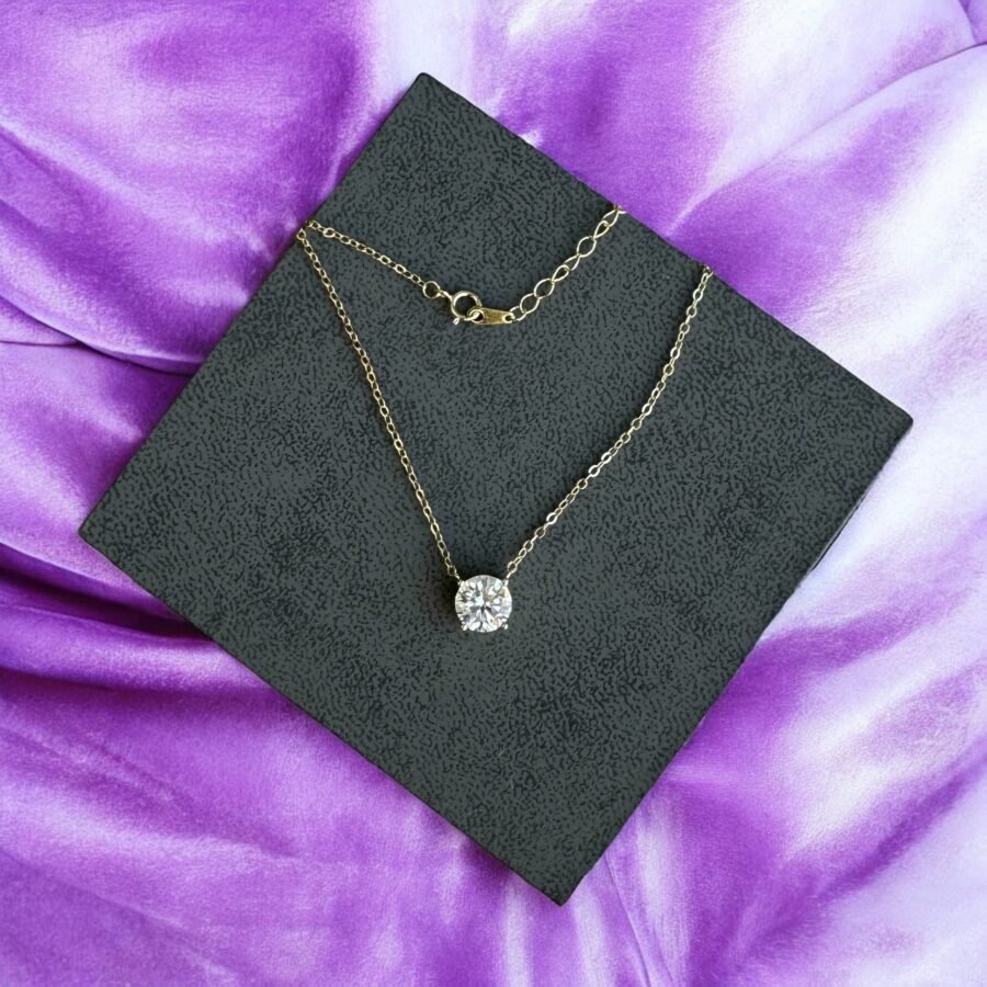 2.01 carat diamond necklace,( D Color VVS1 Clarity)  lab-grown diamond.solitaire pendant, 14 carat gold pendant. gift for her - Image 4