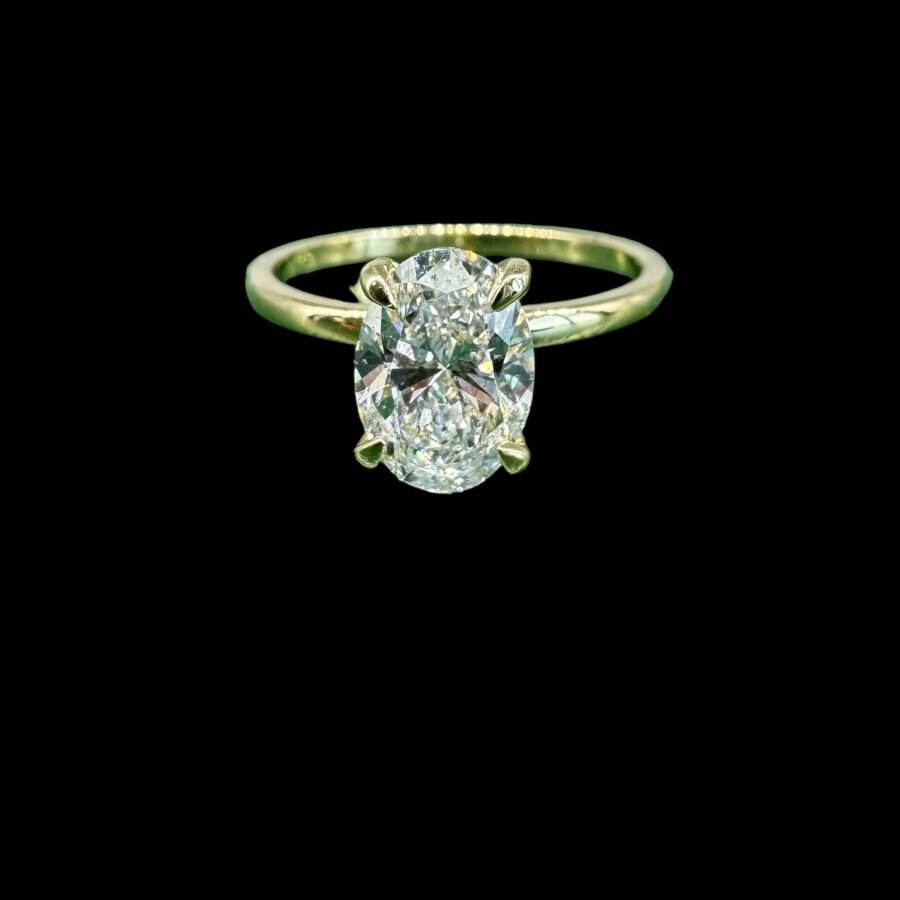 engagement ring.Oval diamond, (D Color VVS1 Clarity) 1.51 carat lab-grown diamond, engagement ring, unique proposal ring. - Image 9