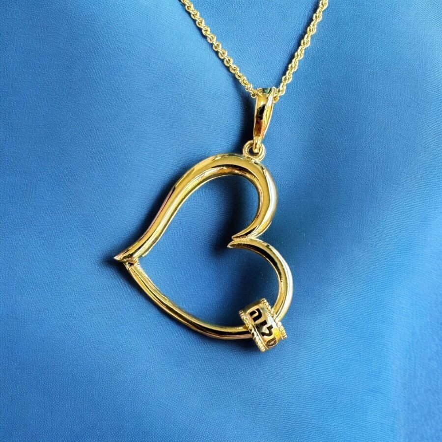 14K Real Gold Open Heart Necklace Women, Delicate Love Pendant, Birthday Gifts Beautiful Jewelry Wife Her Lady Mother Daughters,