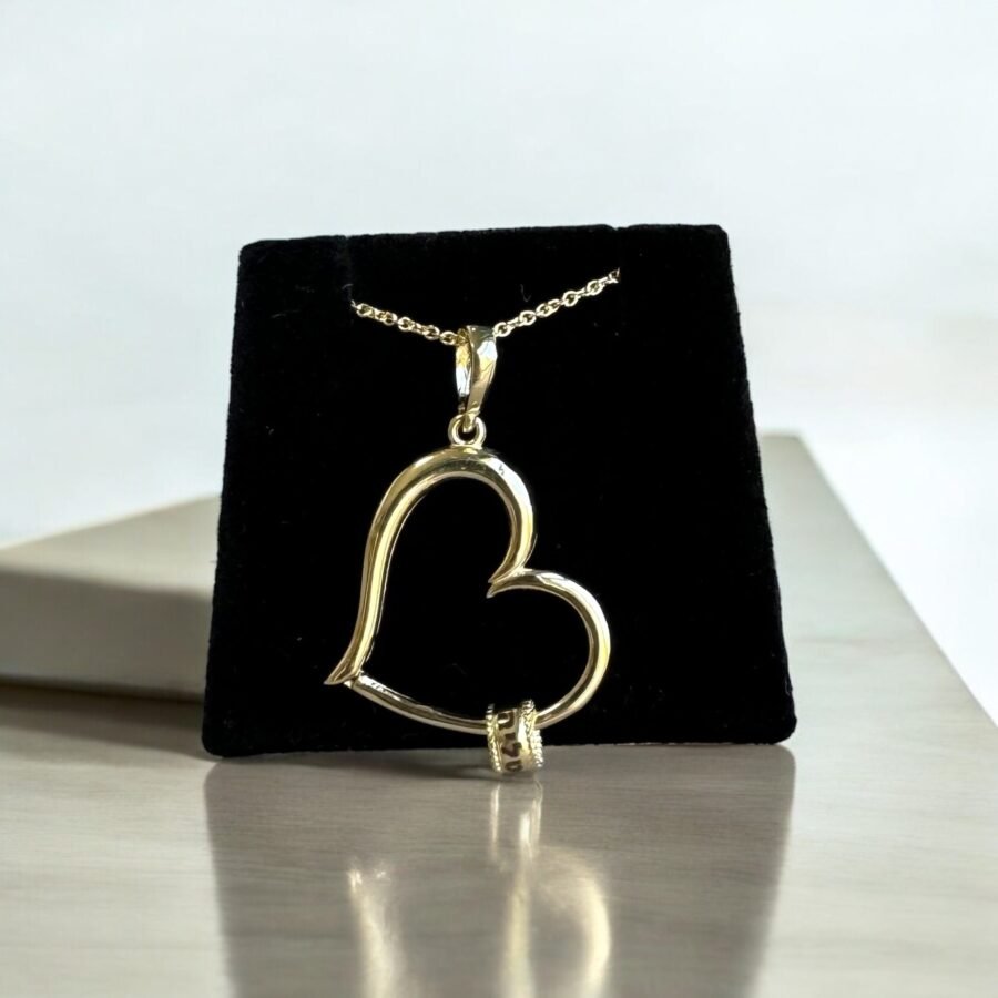 14K Real Gold Open Heart Necklace Women, Delicate Love Pendant, Birthday Gifts Beautiful Jewelry Wife Her Lady Mother Daughters, - Image 6