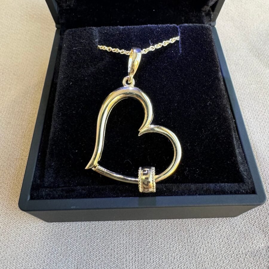 14K Real Gold Open Heart Necklace Women, Delicate Love Pendant, Birthday Gifts Beautiful Jewelry Wife Her Lady Mother Daughters, - Image 8