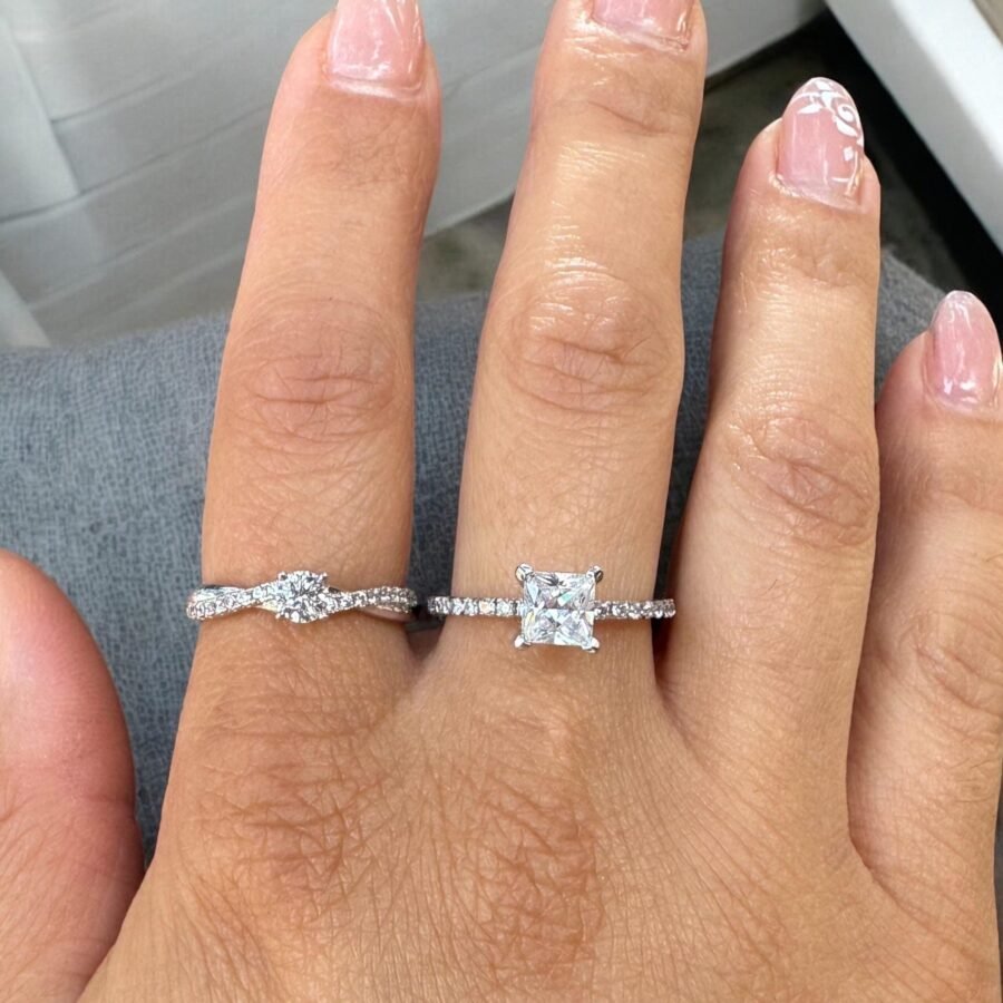 Diamond Ring, 1.10 carat,( E Color VVS2 Clarity) Cushion model Wedding Ring, Lab Grown Diamond, Anniversary Gift, Ring for Her. - Image 2