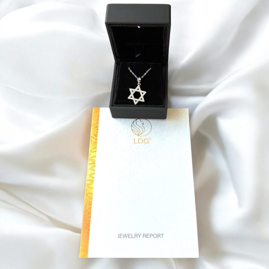 Star of David,Gold and diamond necklace,Jewish star for woman,Spiritual necklace,Judaica jewelry,14k gold,Gift for wife,Gift for Bat Mitzvah - Image 4