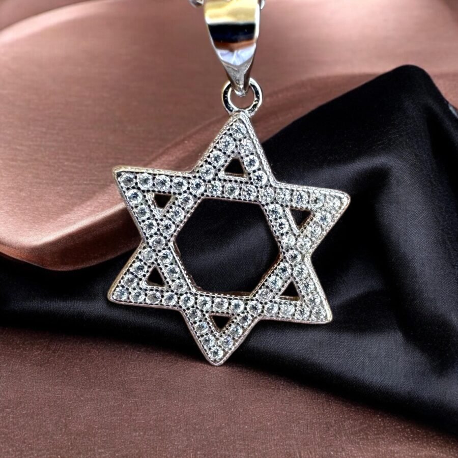 Star of David,Gold and diamond necklace,Jewish star for woman,Spiritual necklace,Judaica jewelry,14k gold,Gift for wife,Gift for Bat Mitzvah - Image 5