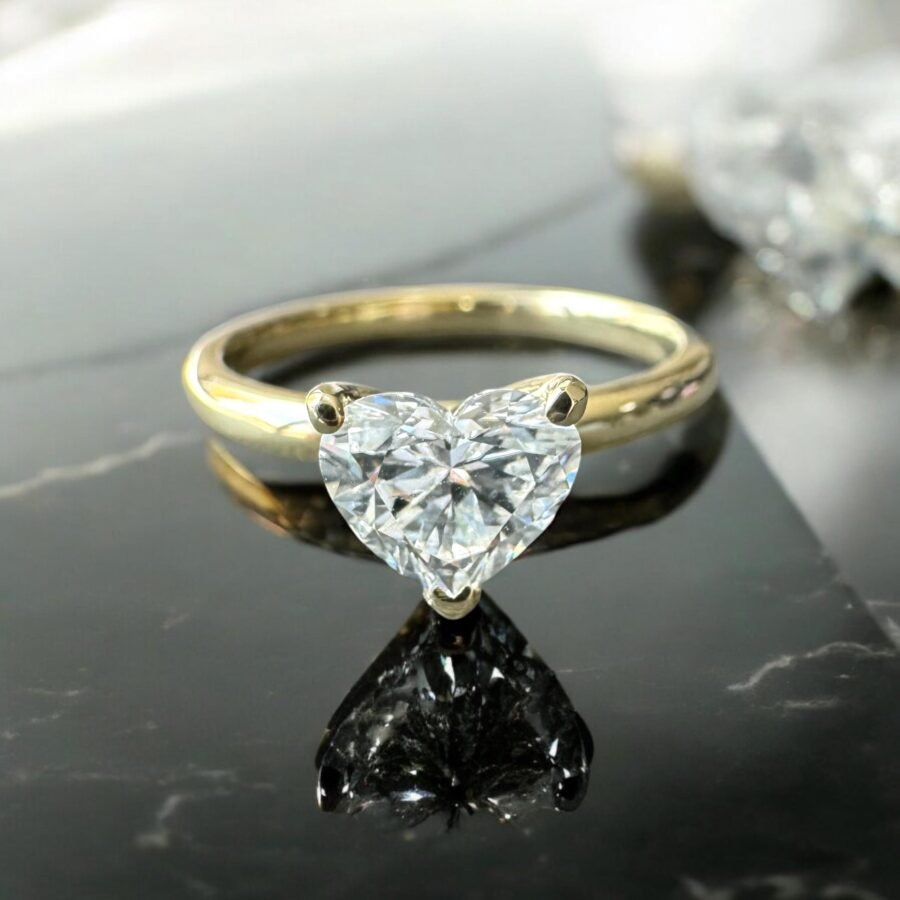 lab-grown diamond 1.10 Carat - heart Cut,engagement ring,heart solitaire ring.anniversary gift.Engagement Ring.( D Color VVS2 Clarit) - Image 8