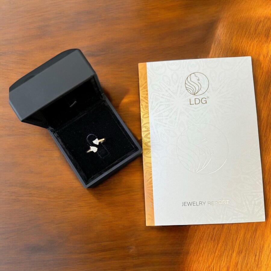 anniversary gift 0.45 Carat heart + PEAR SHAPE lab-grown diamond- heart Cut,engagement ring,Engagement Ring( D Color VVS2 Clarity) - Image 5
