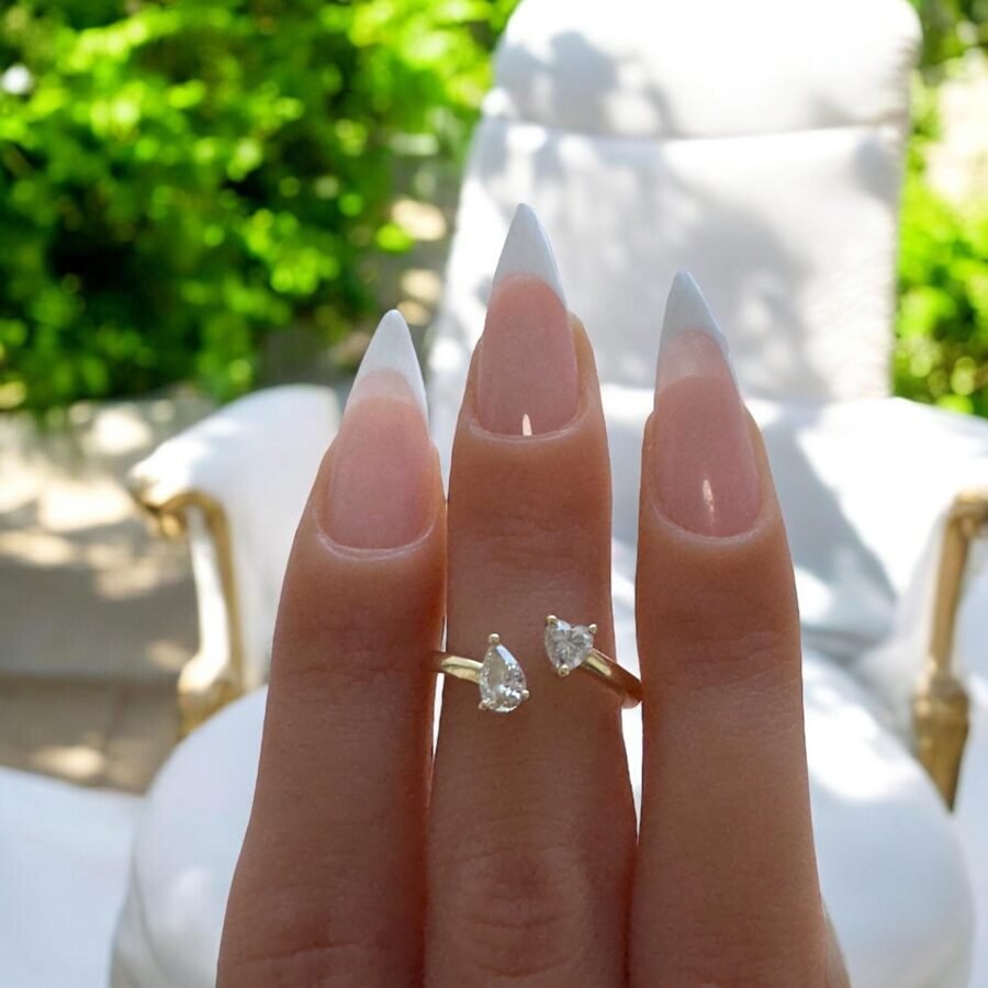 anniversary gift 0.45 Carat heart + PEAR SHAPE lab-grown diamond- heart Cut,engagement ring,Engagement Ring( D Color VVS2 Clarity)