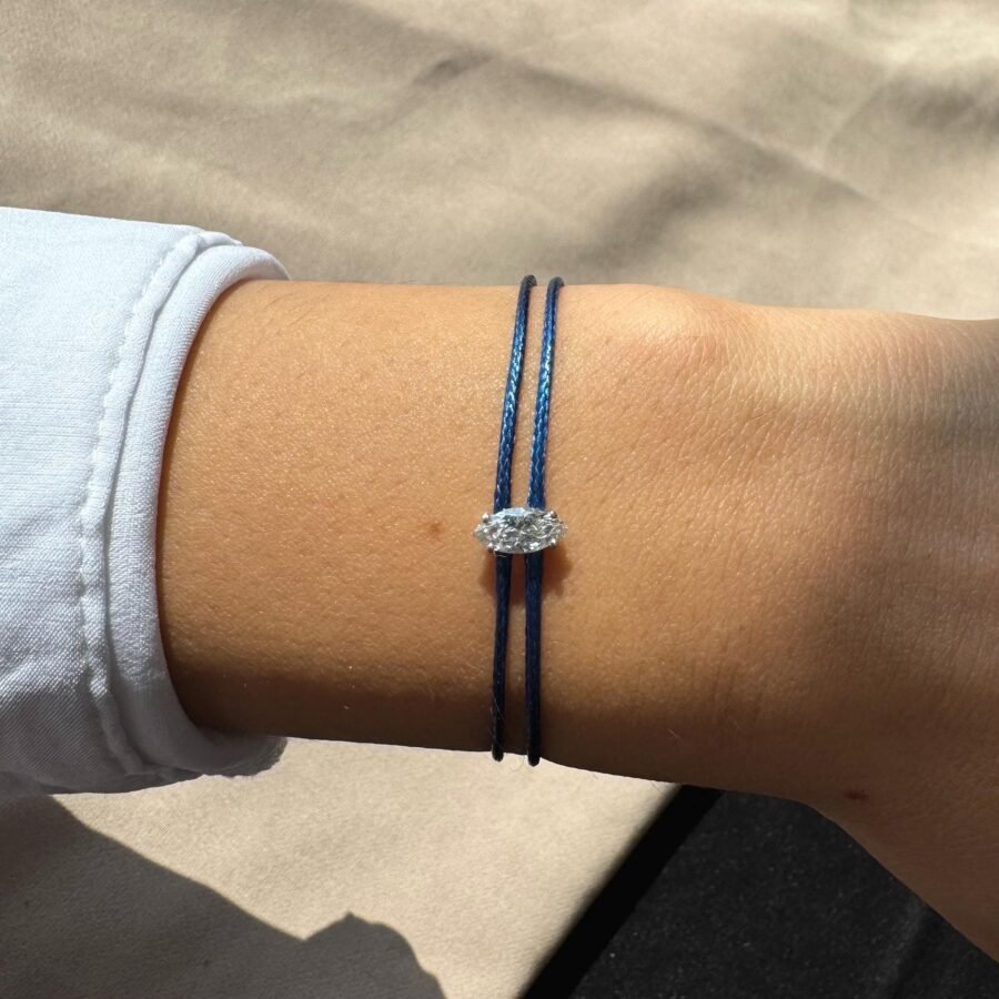 1 CARAT marquise lab grown diamond  Wire Bracelet with Handmade  Jewelry Gift 2024 Trendy Minimalist Jewelry modern bracelet 14K Gold - Image 4