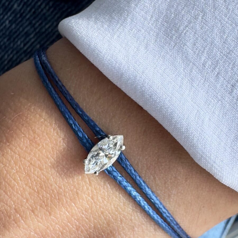 1 CARAT marquise lab grown diamond  Wire Bracelet with Handmade  Jewelry Gift 2024 Trendy Minimalist Jewelry modern bracelet 14K Gold